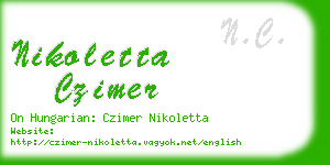 nikoletta czimer business card